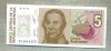 A 563BANCNOTA-ARGENTINA-5AUSTRALES-ANUL1985-89-SERIA89460565-starea care se vede, America Centrala si de Sud