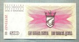 A 580 BANCNOTA-BOSNIA HERZEGOVINA-500 DINARA -ANUL1992-SERIA-starea care se vede, Europa