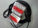 Lampa Stop LED Remorca cu Cablu si Mufa 7 Pini, Magnetica, 12V, Semnalizare, Pozitie, Frana, Lumina Numar, 11x10x4cm, Cablu 7.5m