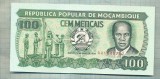 A 627 BANCNOTA-MOZAMBIC -100 METICAIS -ANUL1989-SERIA1548762-starea care se vede, Europa