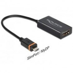 DeLOCK Adapter SlimPort /MyDP Stecker High Speed HDMI Buchse/ USB Micro-B Buchse foto