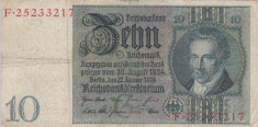 GERMANIA 10 marci 1929 VF!!! foto