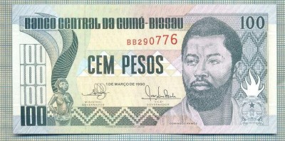 A 638 BANCNOTA-GUINEA-BISSAU-100 PESOS -ANUL1990-SERIA290776-starea care se vede foto