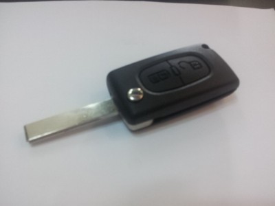 carcasa chei briceag peugeot sau citroen cu 2 butoane foto