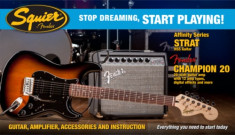 Set chitara Squier Affinity Stratocaster HSS, Fender Champion 20 foto