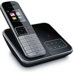Telekom Sinus A 606 schnurloses Festnetztelefon (analog) mit AB, schwarz foto