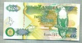 A 636 BANCNOTA- ZAMBIA - 20 KWACHA -ANUL1992-SERIA6384791-starea care se vede