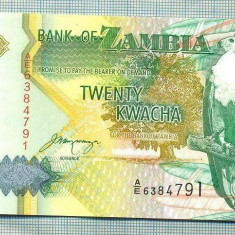 A 636 BANCNOTA- ZAMBIA - 20 KWACHA -ANUL1992-SERIA6384791-starea care se vede