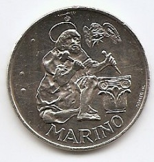 San Marino 500 Lire 1975 - Cioplitor in piatra, Argint 11g/0.835, KM-48 (3) foto