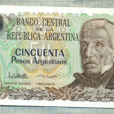 A 649 BANCNOTA- ARGENTINA-50 PESOS-ANUL1983-85-SERIA31698713-starea care se vede