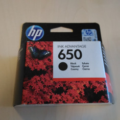 Cartus negru black model HP 650 nou sigilat imprimanta multifunctional original