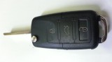 Carcasa Cheie Briceag VW 3 Butoane + Lama, Emblema Logo, Compatibila Seat Skoda