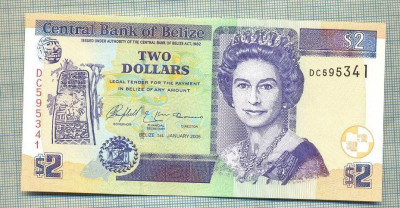 A 641 BANCNOTA-BELIZE- 2 DOLLARS -ANUL2005-SERIA595341-starea care se vede foto