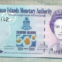 A 616 BANCNOTA-INSULELE CAYMAN-1 DOLLAR-ANUL2003-SERIA999142-starea care se vede