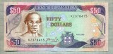 A 601 BANCNOTA-JAMAICA -50 DOLLARS -ANUL 2005-SERIA 378415-starea care se vede