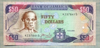 A 601 BANCNOTA-JAMAICA -50 DOLLARS -ANUL 2005-SERIA 378415-starea care se vede foto