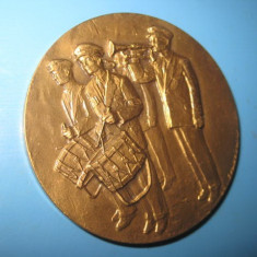 Medalia Muzicala a cantaretilor cu gura din Rhone Franta bronze aurit stare buna