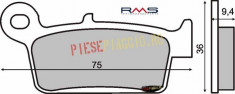 Placute frana (Kevlar) Honda CR /CRE /XR / 125-650 PP Cod Produs: 225100201RM foto