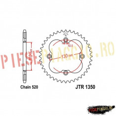 Pinion spate Z38 520 Honda TRX PP Cod Produs: 7271448MA foto