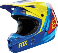 MXE Casca motocross copii, Fox V1 Vandal Yellow, galben/albastru Cod Produs: 11959586LAU foto