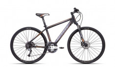 Bicicleta dama CTM Elite 2.0, 2016, cadru 17&amp;quot;, negru mat / portocaliu PB Cod Produs: 037.65 foto