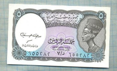 A 662 BANCNOTA-EGYPT- 5 PIASTRES-ANUL (1998-99)-SERIA655282-starea care se vede foto