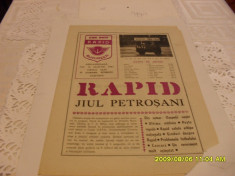 program Rapid - Jiul Petrosani foto