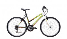 Bicicleta dama CTM Stefi 1.0, 2016, cadru 18&amp;quot;, negru / verde PB Cod Produs: 037.61 foto