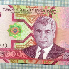 A 697 BANCNOTA-TURKMENISTAN-100 MANAT-ANUL2005-SERIA8359639-starea care se vede