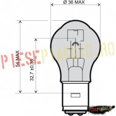 Bec far 12V 35/35W BA20D PP Cod Produs: 246510315RM foto