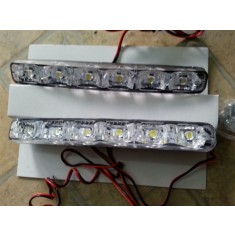 Lumini de zi DRL 6led smd lupa alb xenon 6000k