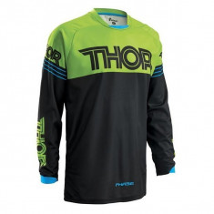 MXE Tricou motocross copii Thor Phase Hyperion, negru/verde Cod Produs: 29121362PE foto