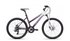 Bicicleta dama CTM Suzzy 2.0, 2016, cadru 18&amp;quot;, negru mat / roz PB Cod Produs: 037.45 foto