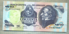 A683 BANCNOTA-URUGUAY- 50 N.PESOS -ANUL1988-89-SERIA10343465-starea care se vede foto