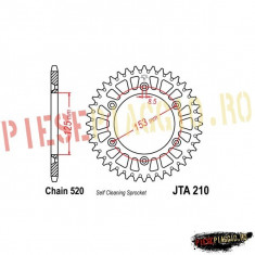 Pinion spate Z53 520 AL Honda CR125/250/500, CRF250/450, XR250/400/650 PP Cod Produs: 7585797MA foto