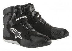 MXE Ghete moto impermeabile Alpinestars Fastback WP, negru/alb Cod Produs: 25100141210AU foto