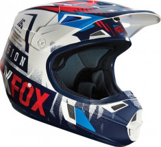 MXE Casca motocross copii Fox V1 Vicious, albastru/alb Cod Produs: 15230025LAU foto