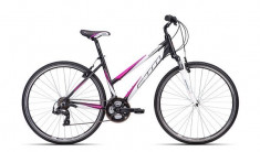 Bicicleta dama CTM Maxima 2.0, 2016, cadru 16&amp;quot;, negru mat / roz PB Cod Produs: 037.86 foto