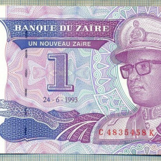 A 673 BANCNOTA- ZAIR -1 NOUVEAU ZAIRE -ANUL1993-SERIA4835458-starea care se vede