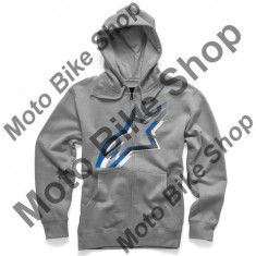 MBS Alpinestars Zip Hoody Glitch, Gunmetal Heather, L, P:16/032, Cod Produs: 104553002174LAU foto