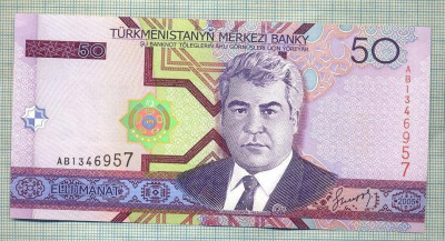 A 696 BANCNOTA-TURKMENISTAN-50 MANAT-ANUL2005-SERIA1346957 -starea care se vede foto