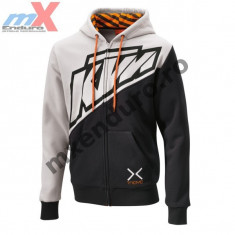 MXE Hanorac cu gluga KTM Asymetric Zip, culoare negru/alb Cod Produs: 3PW145540X foto