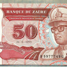 A 676 BANCNOTA-ZAIR-50 NOUVEAUX ZAIRES-ANUL1993-SERIA5977749-starea care se vede