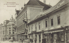 SIBIU , STR CISNADIEI CU HOTEL ROMISCHER KAISER , MAGAZINE , TRASURI, CIRC. 1916 foto