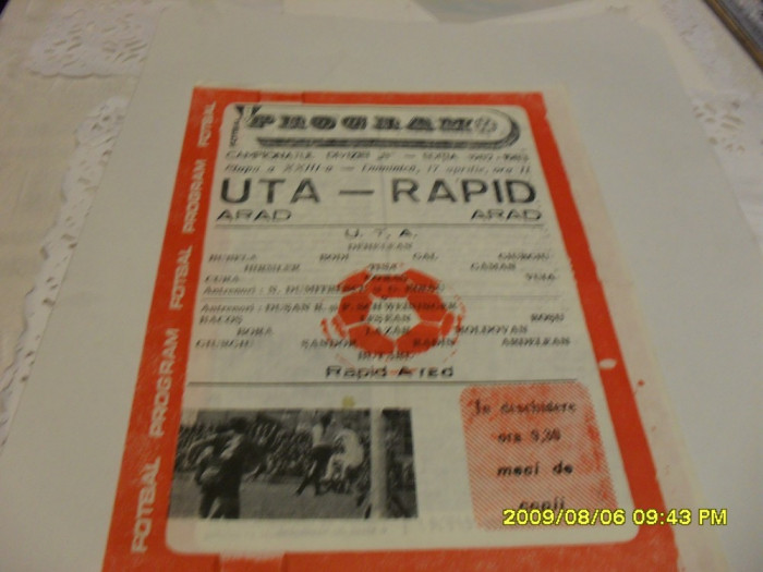 program UTA - Rapid Arad