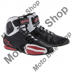 MBS Ghete moto Alpinestars Faster, negru-alb-rosu, 6=38, Cod Produs: 25102141236AU foto