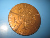 Medalia Franta CFAT 1880-1980, semnata R.Pepin bronz aurit.