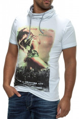 Tricou Barbati Carisma Alb 4104 foto