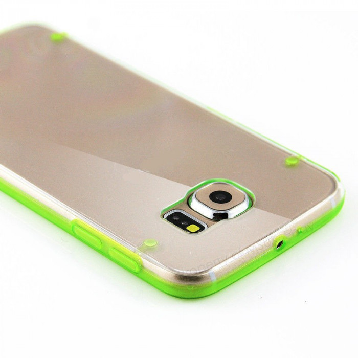 Husa silicon CLEAR margine bumper color Samsung Galaxy S7 Edge