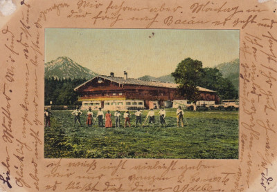 AGRICULTORI . BAUER IN DER AU. CIRCULATA ROMAN - BUCURESTI AUGUST 1902 foto